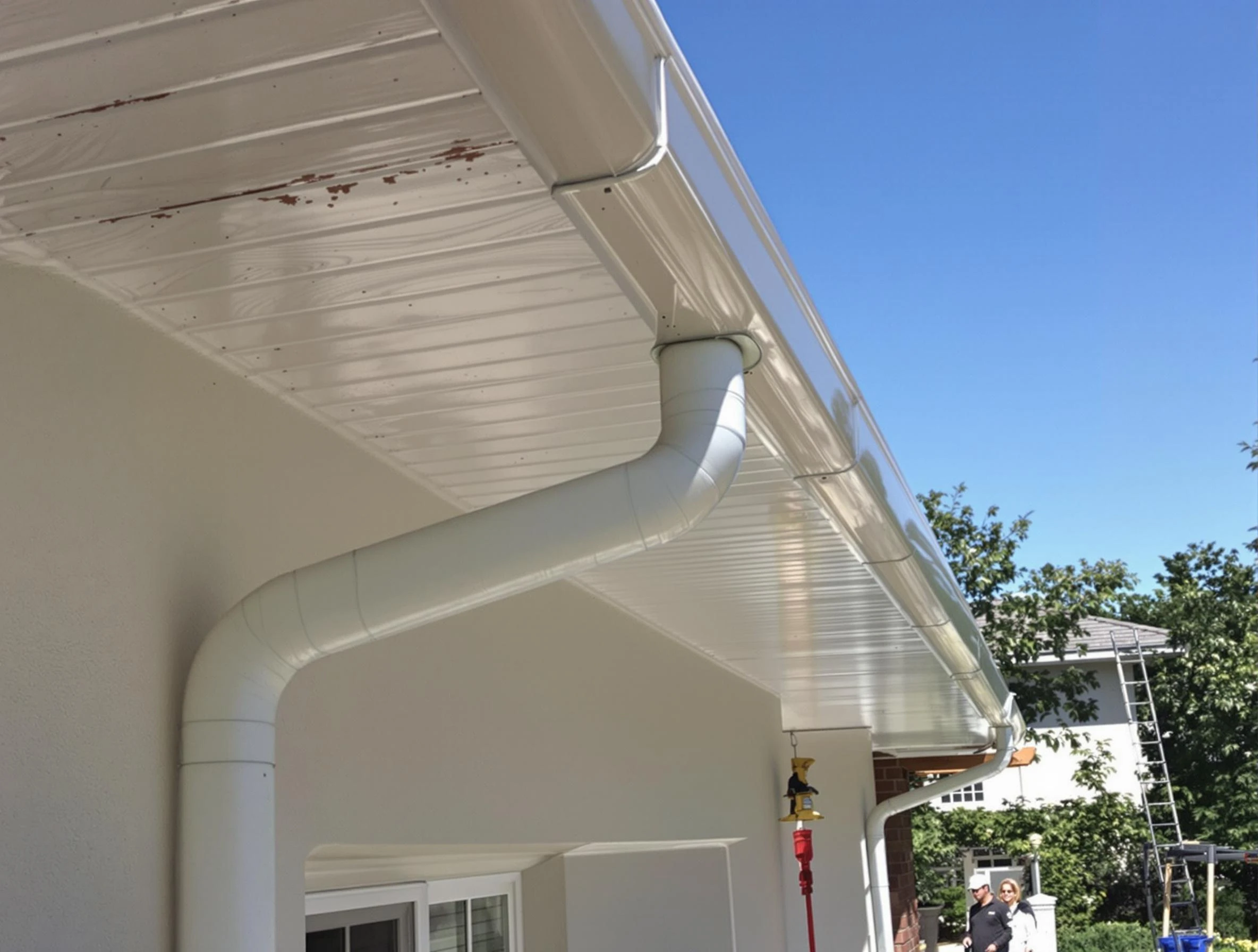 On-site seamless gutter fabrication by Warrensville Heights Roofing Company in Warrensville Heights, OH